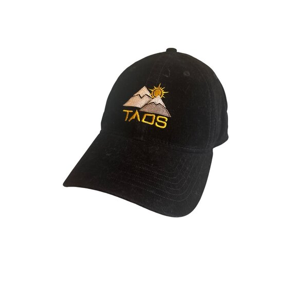 Ouray Sportswear Black Taos Embroidered Cotton Baseball Cap Adjustable Strapback - Picture 1 of 5